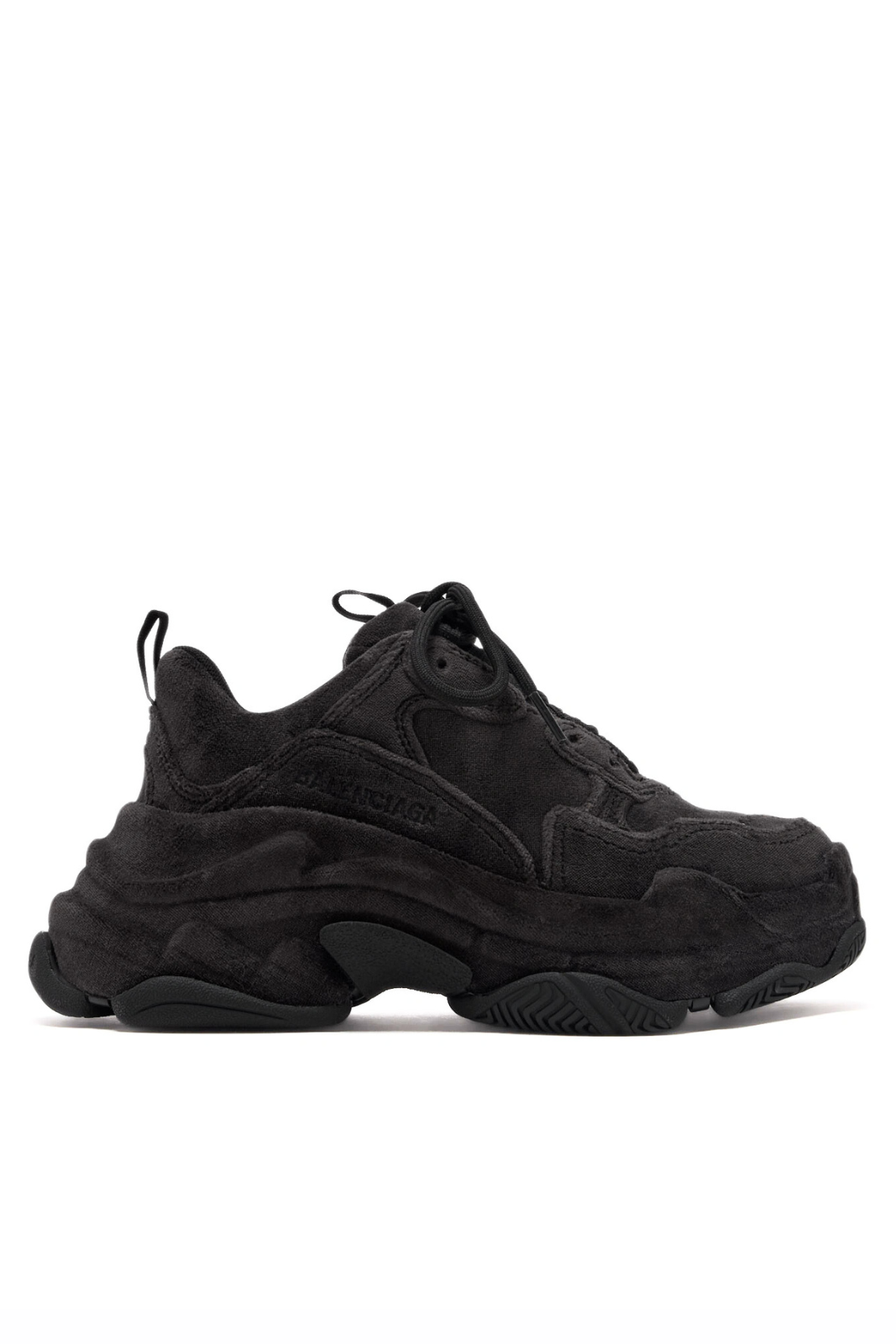 Balenciaga Women's Triple S sneakers Black Velvet