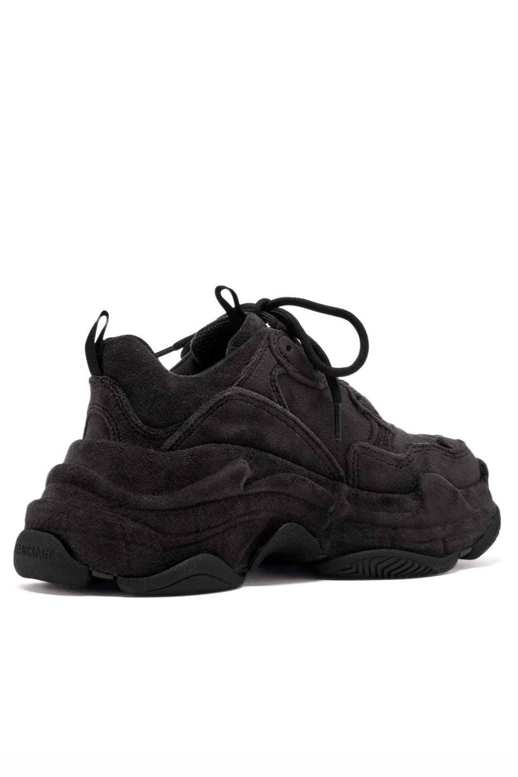 Balenciaga Women's Triple S sneakers Black Velvet