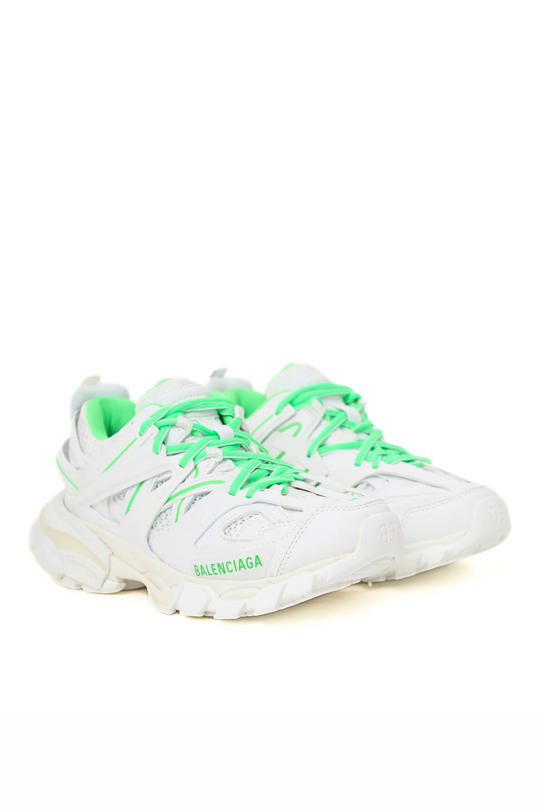 Balenciaga White Green Mesh Track Sneaker
