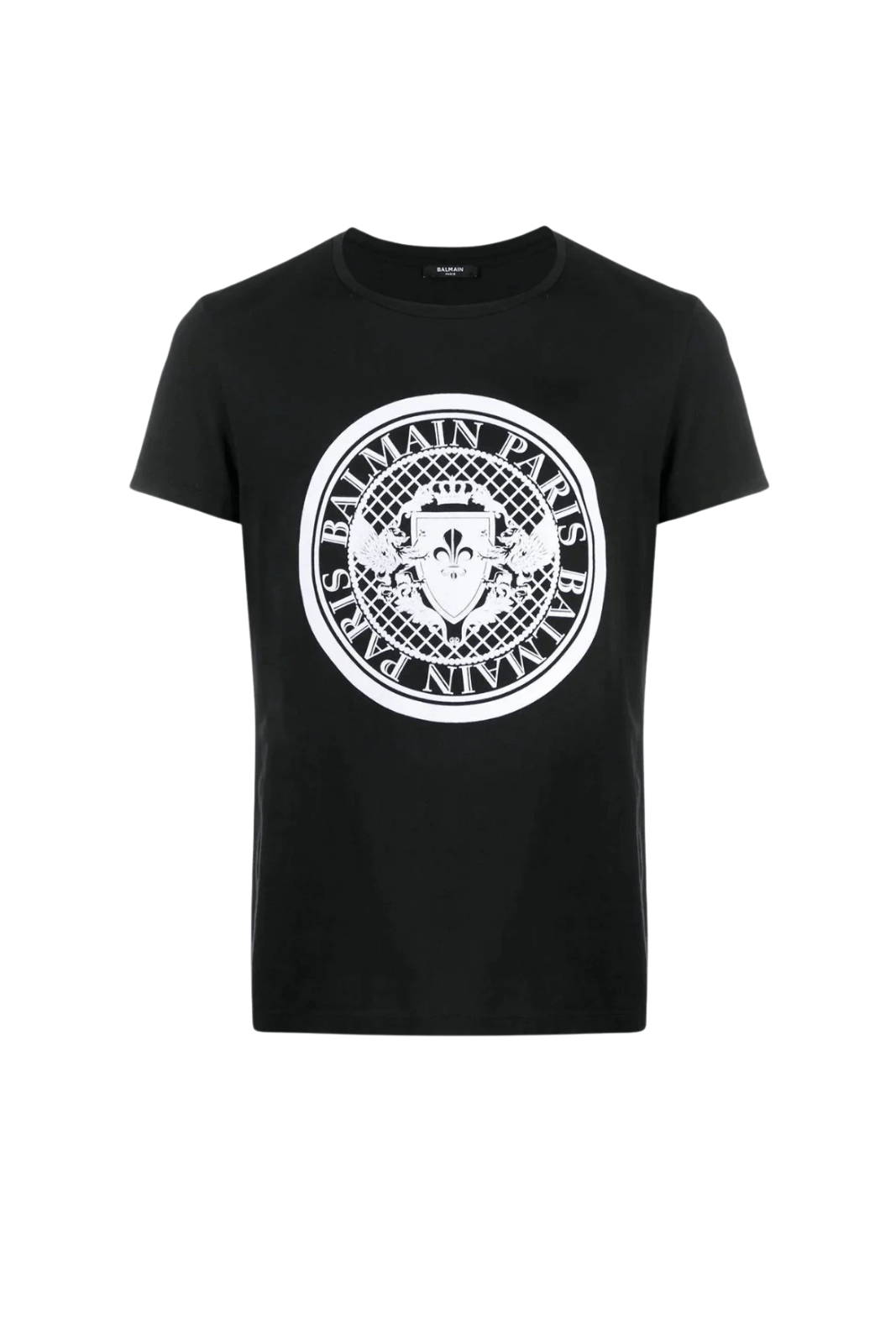 Balmain flocked coin T-shirt  slim fit black