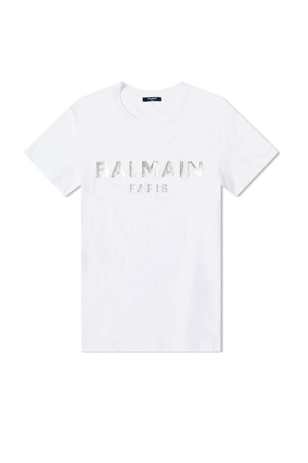 Balmain logo-print detail T-shirt White/Silver