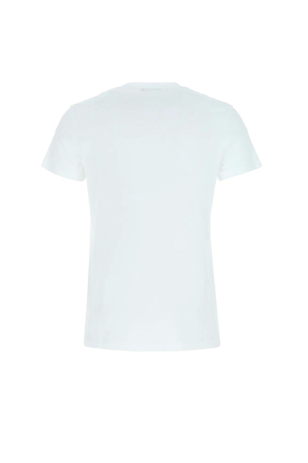 Balmain logo-print short-sleeved T-shirt White/Gold