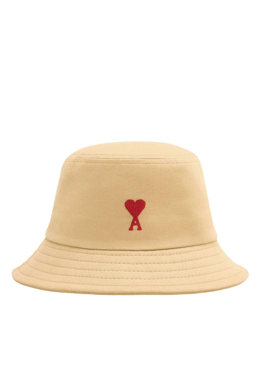 Ami Paris Red Ami de Coeur Embroidery Bucket Hat