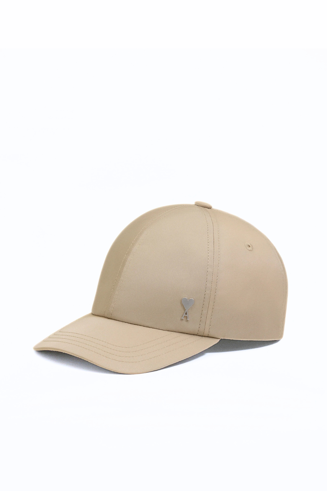 Ami Paris Beige Nylon Ami De Coeur Stud Cap