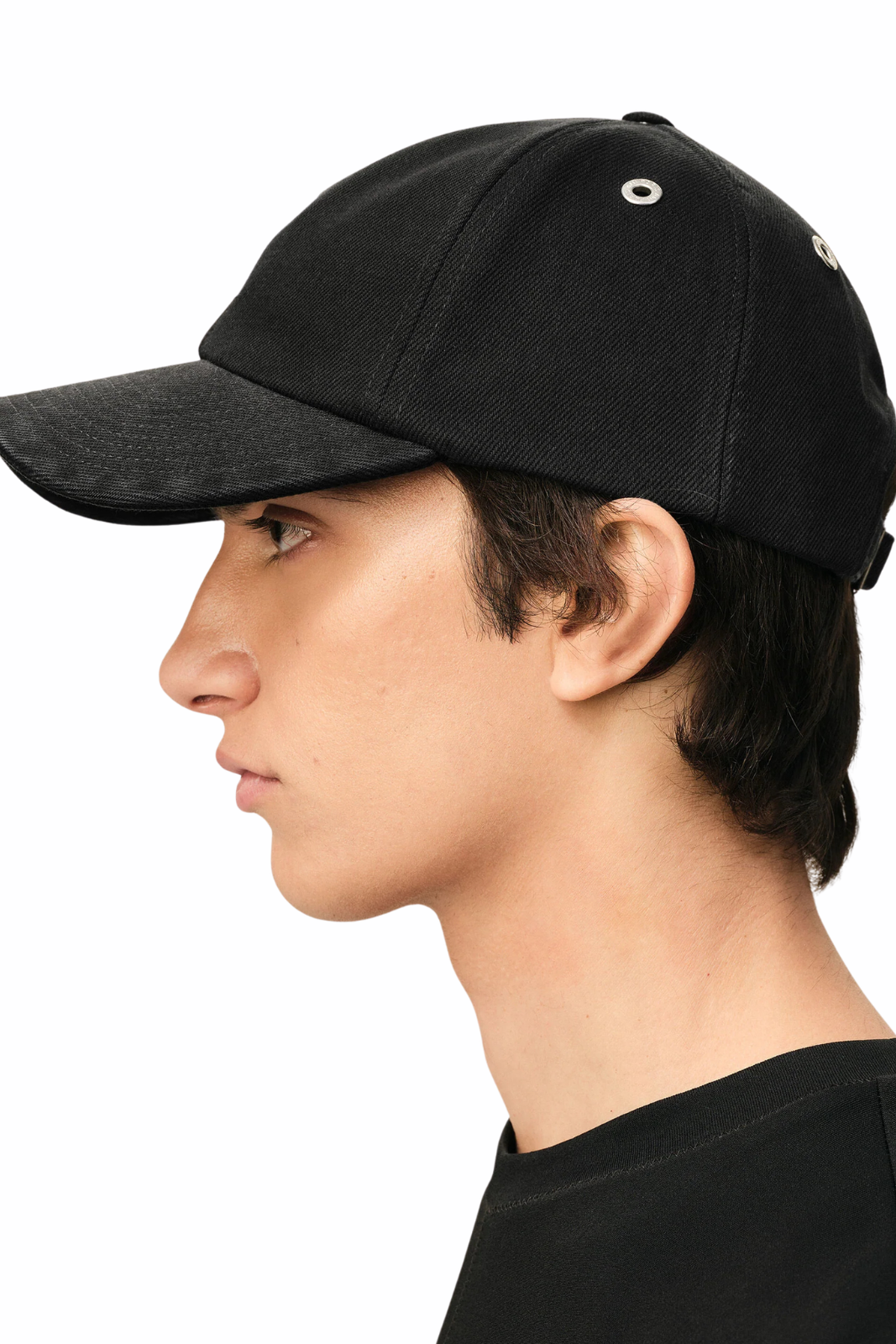 Ami Paris Black Cotton Ami De Coeur Felt Patch Cap Black