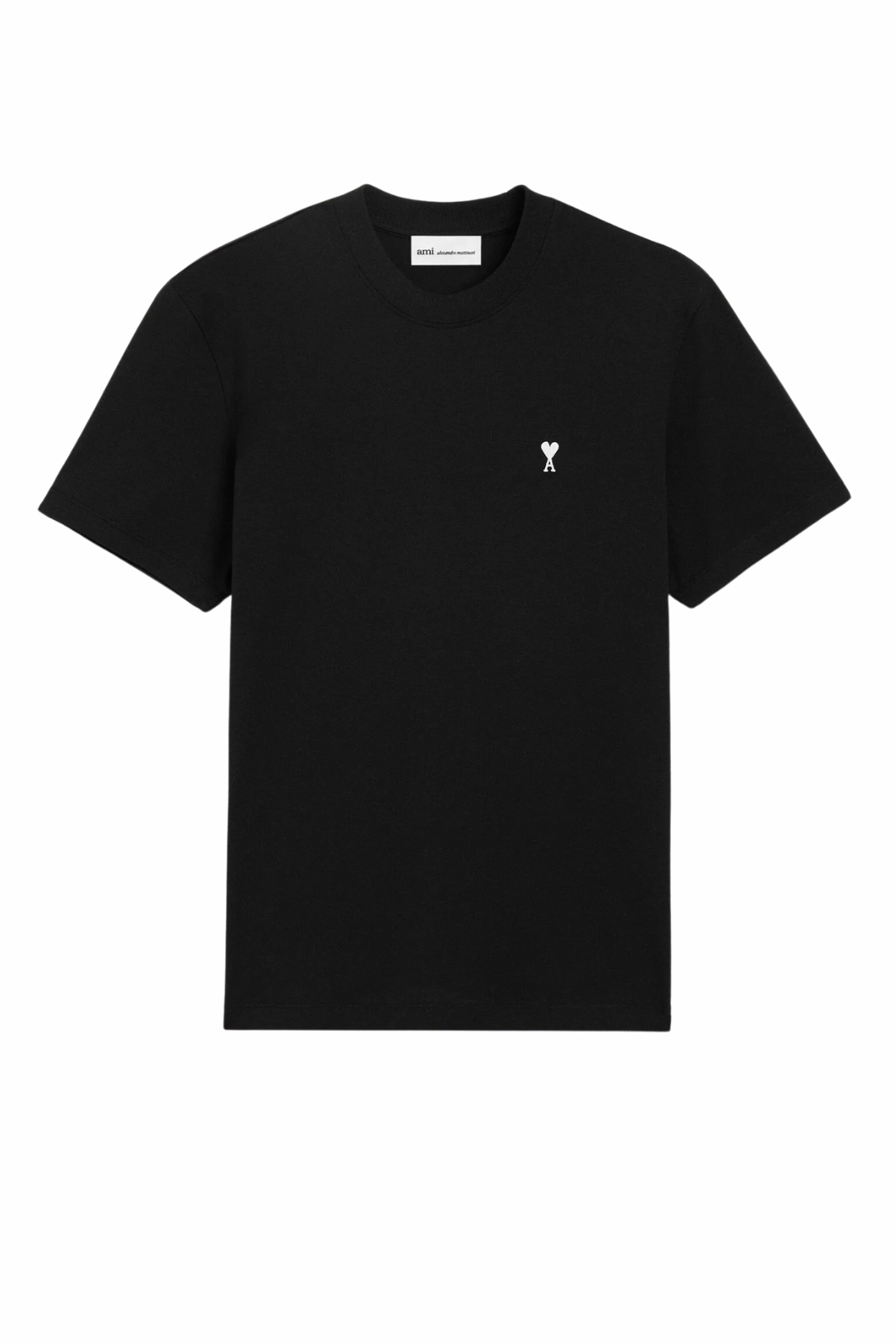 Ami Paris Black Cotton Ami De Coeur T-shirt