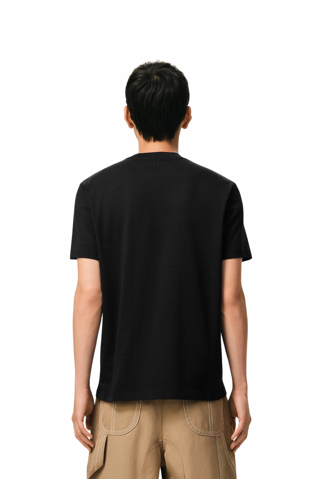 Ami Paris Black Cotton Ami De Coeur T-shirt