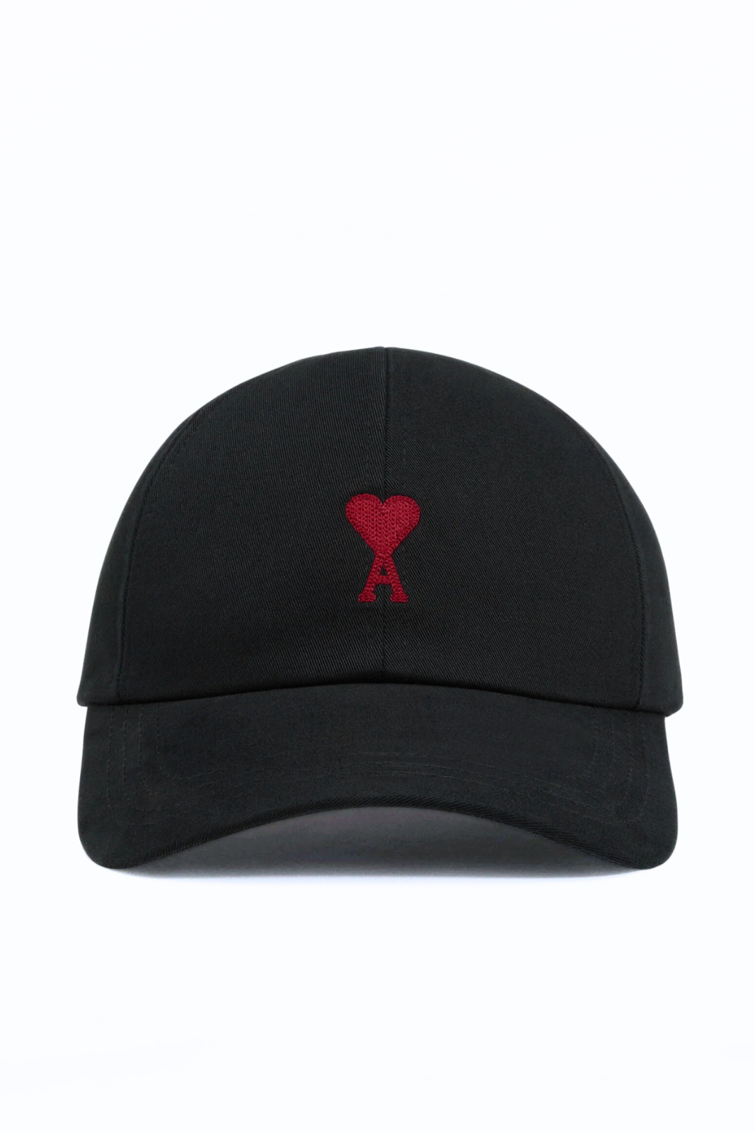 Ami Paris Black Red Ami de Coeur Embroidery Cap Unisex