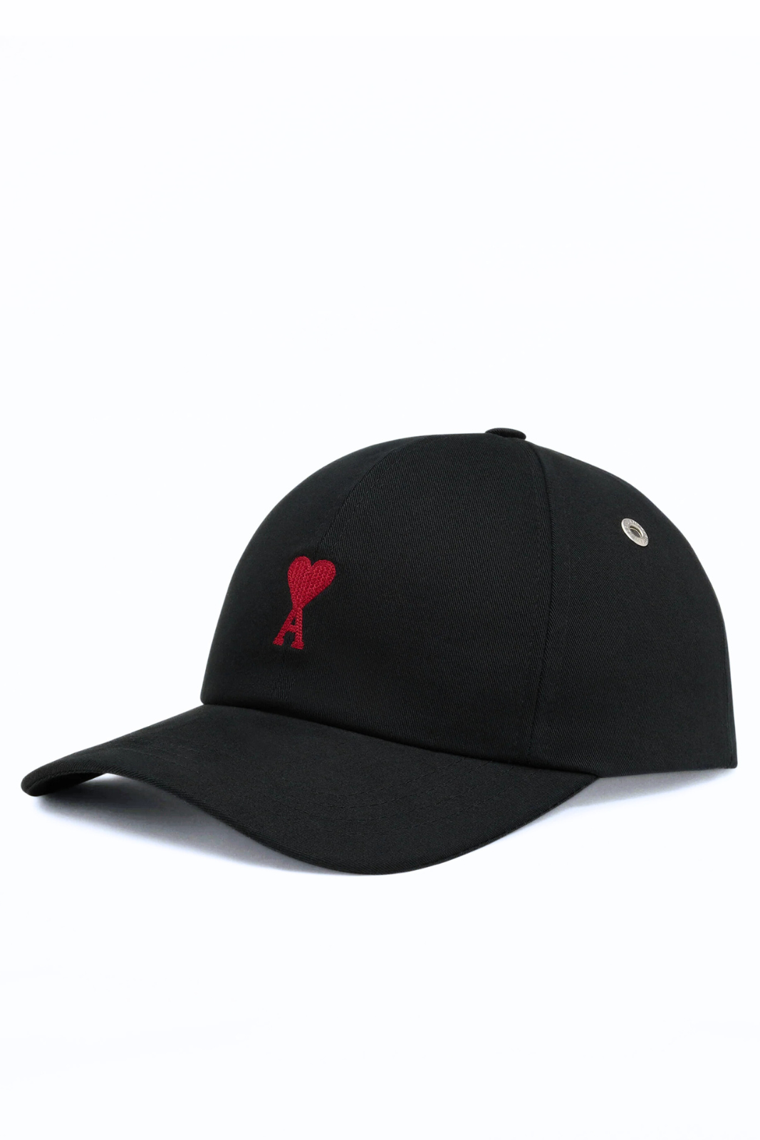 Ami Paris Black Red Ami de Coeur Embroidery Cap Unisex