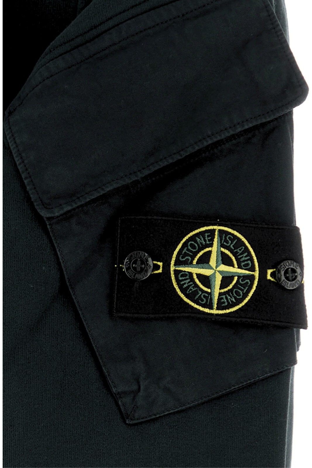 Stone Island Black cotton hoodie