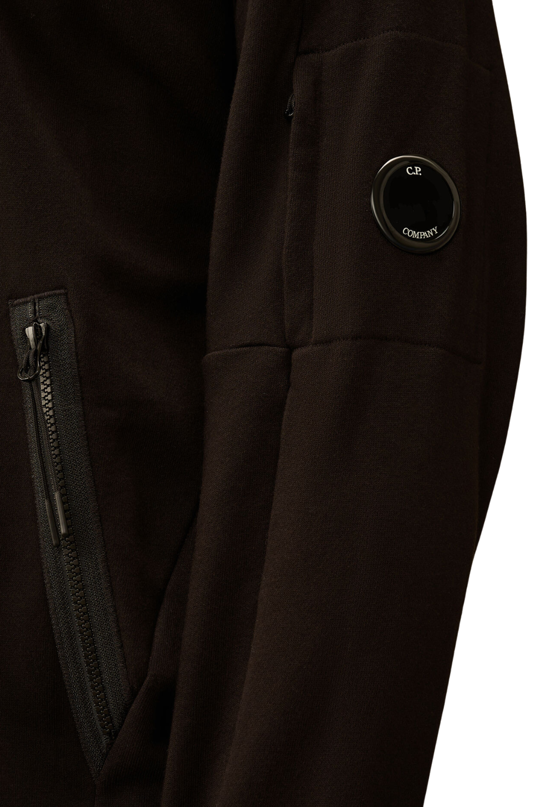 C.P. Company Diagonal Raised Fleece Zip Hooded Lens Sweatshirt