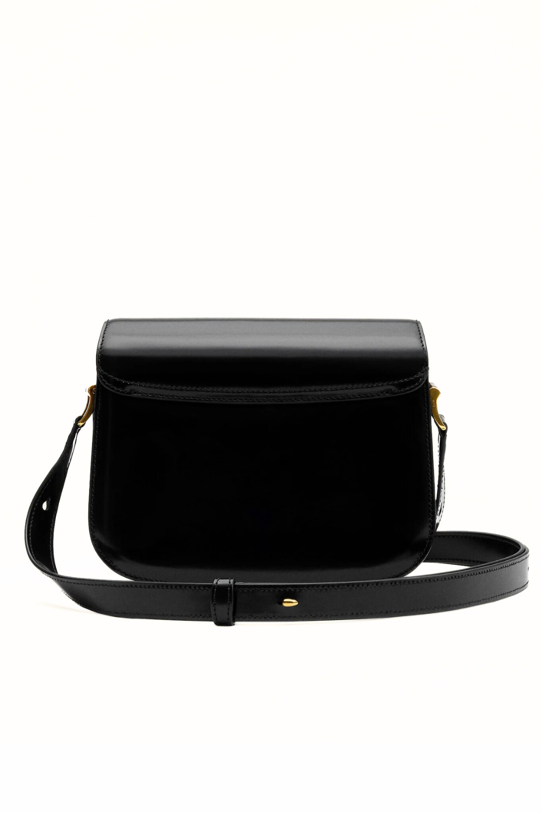 Ami Paris Black Glazed Leather Paris Paris Bag