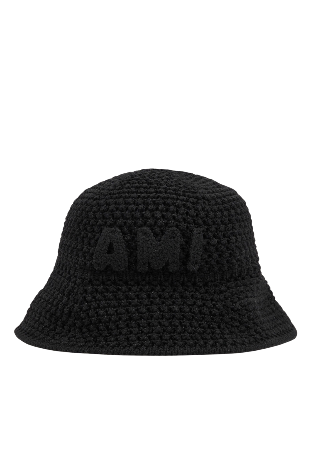 Ami Paris Black Knit Ami Patch Bucket Unisex Hat
