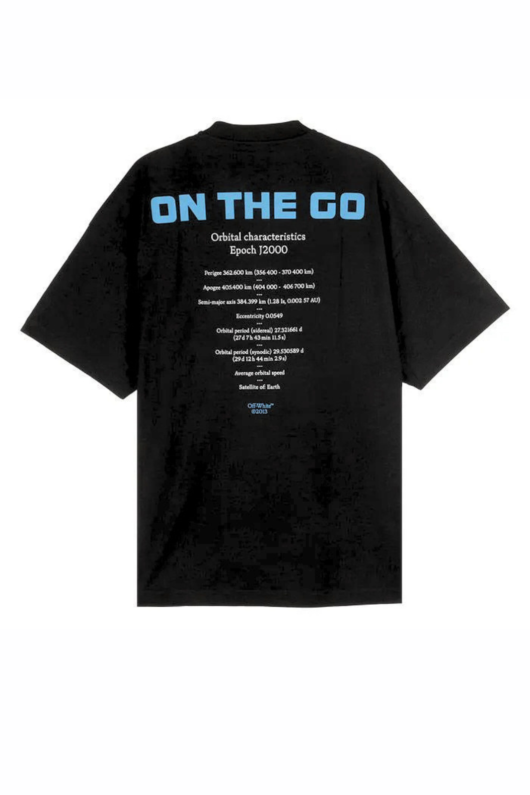 Off-White Black T-shirt on the moving moon