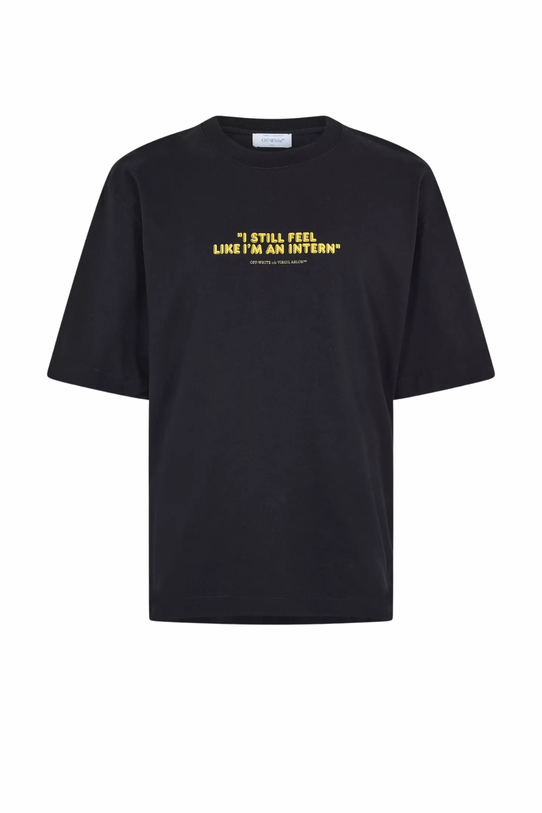 Off-White Black t-shirt with inscription I still feel like I am an Intern