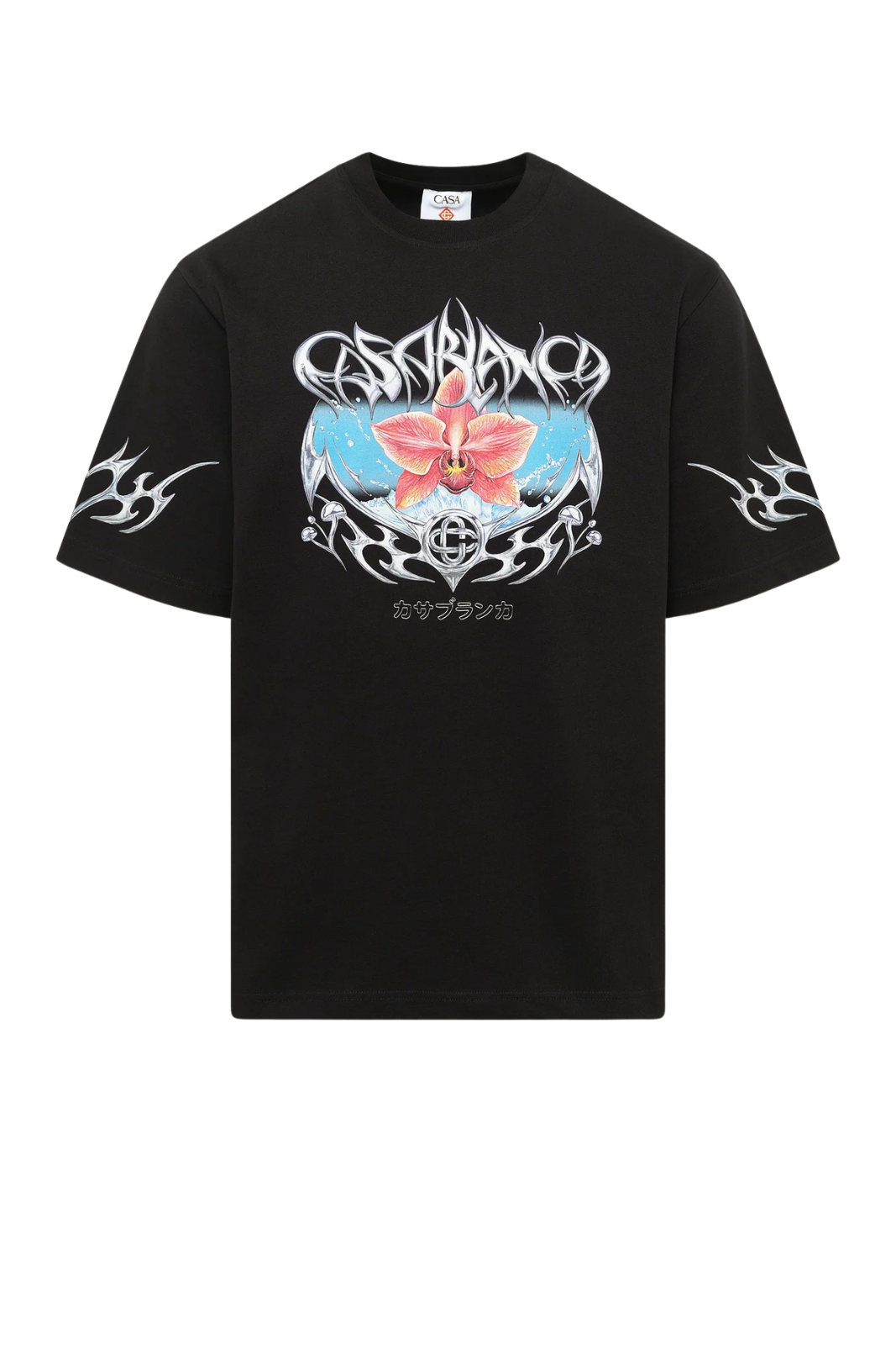 Casablanca Blades Printed Oversized T-Shirt in Black