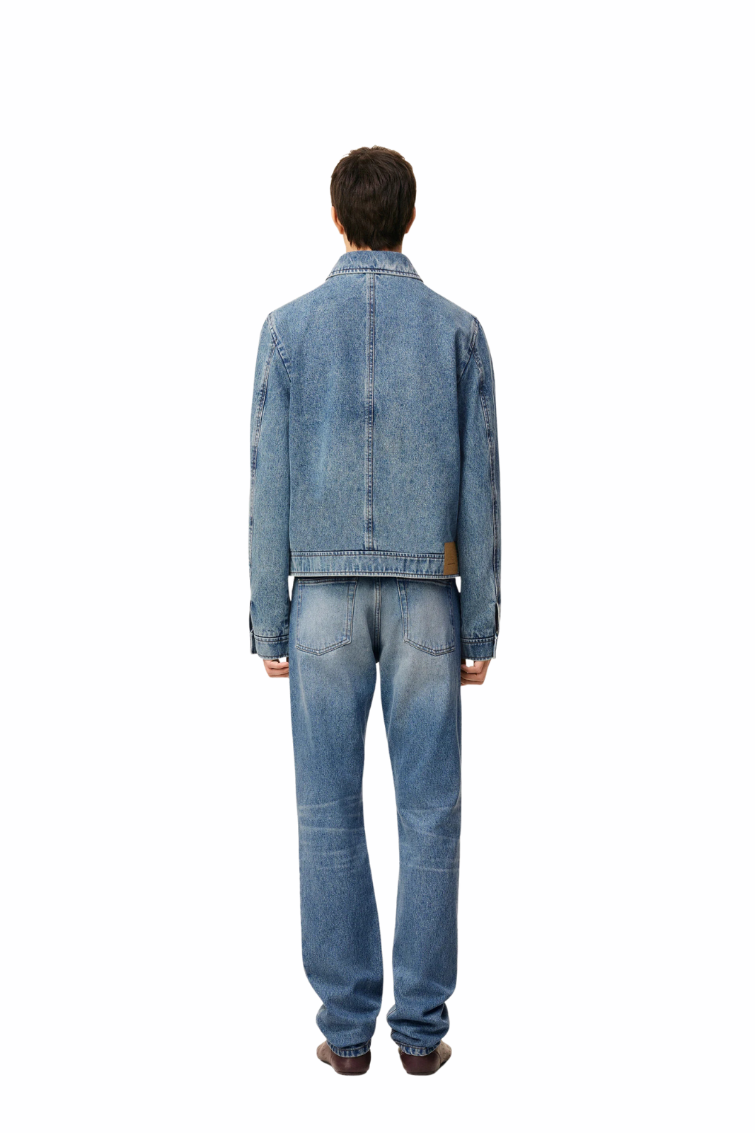 Ami Paris Blue Cotton Ami De Coeur Zipped Jacket Blue denim