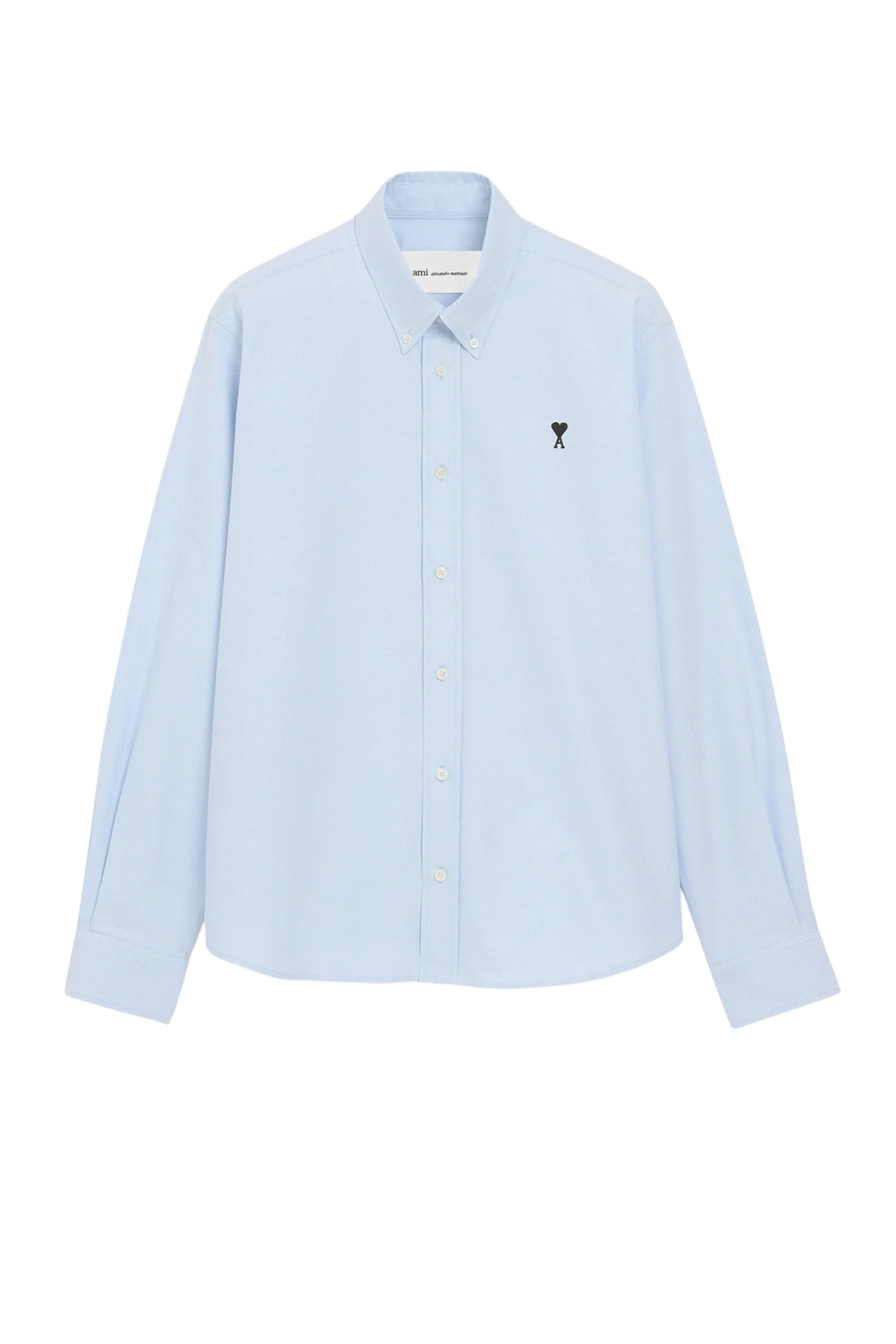 Ami Paris Blue Cotton Ami De Coeur Oxford Shirt