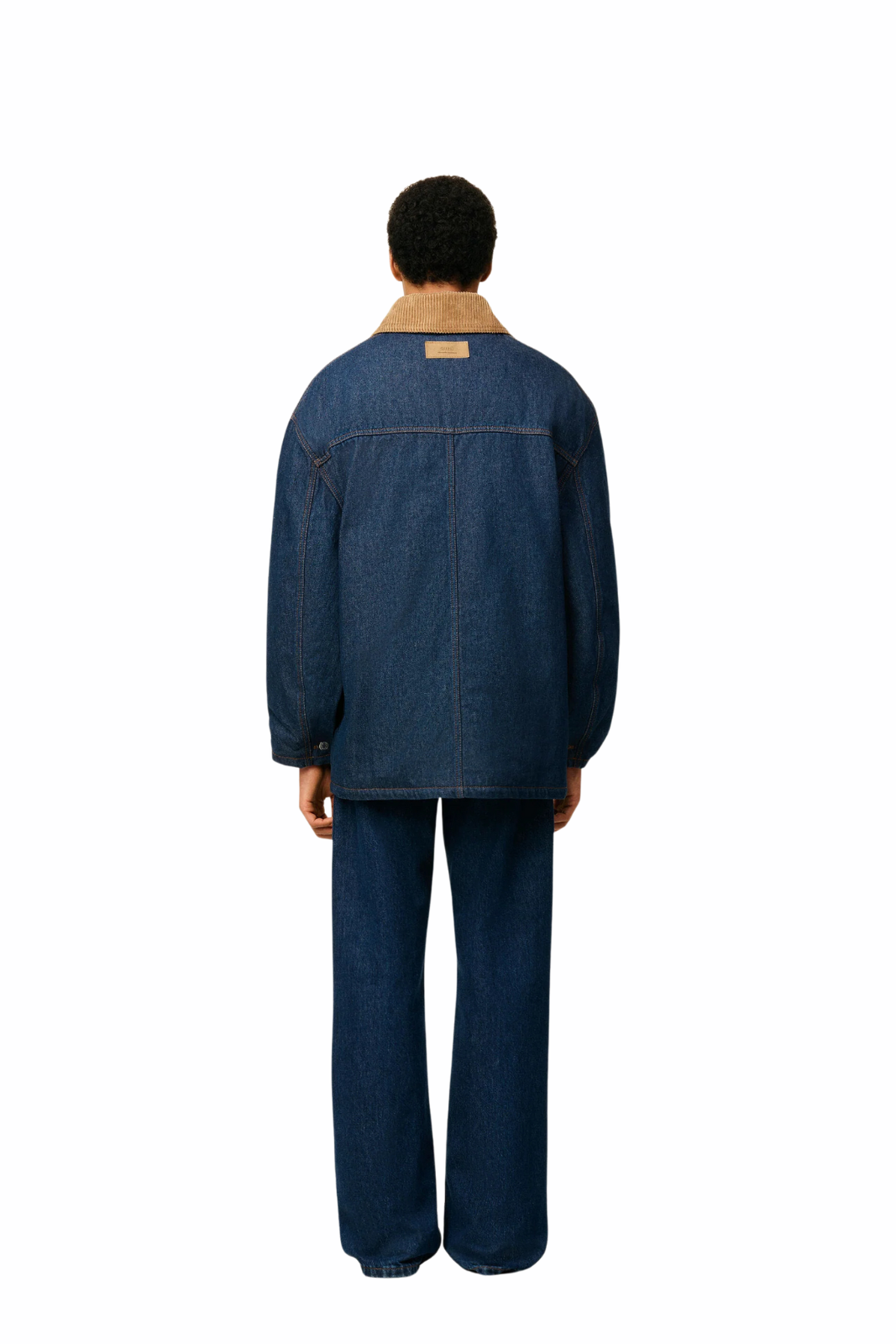 Ami Paris Blue Cotton Padded Worker Jacket