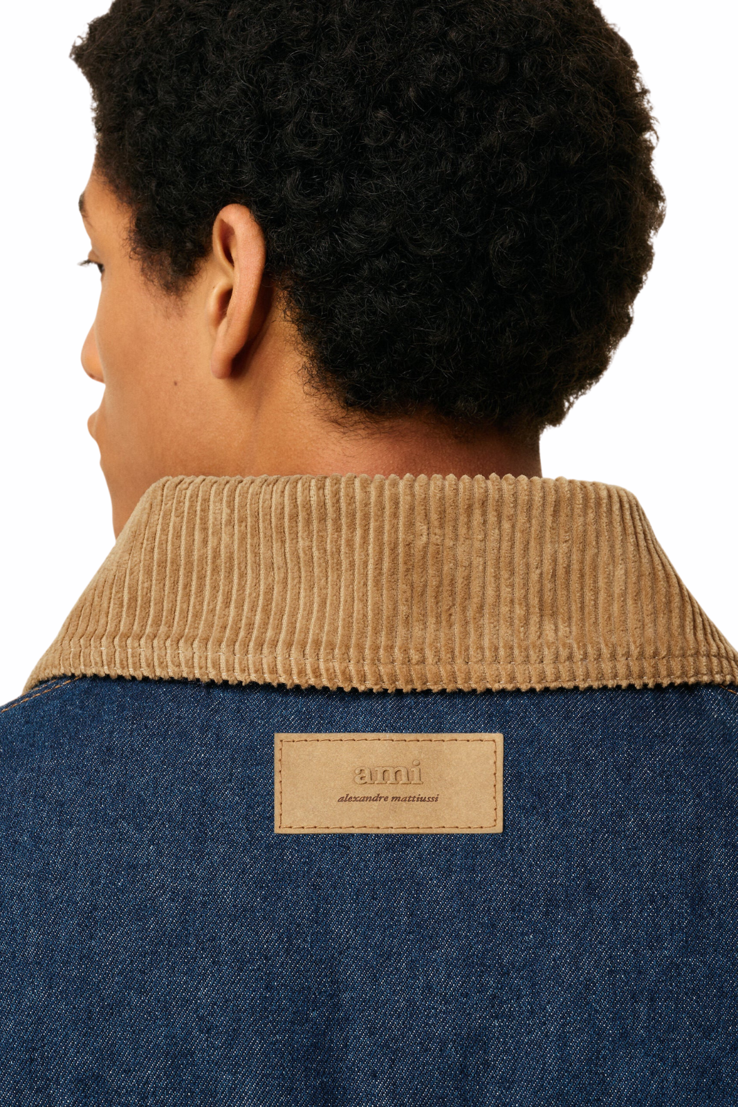 Ami Paris Blue Cotton Padded Worker Jacket