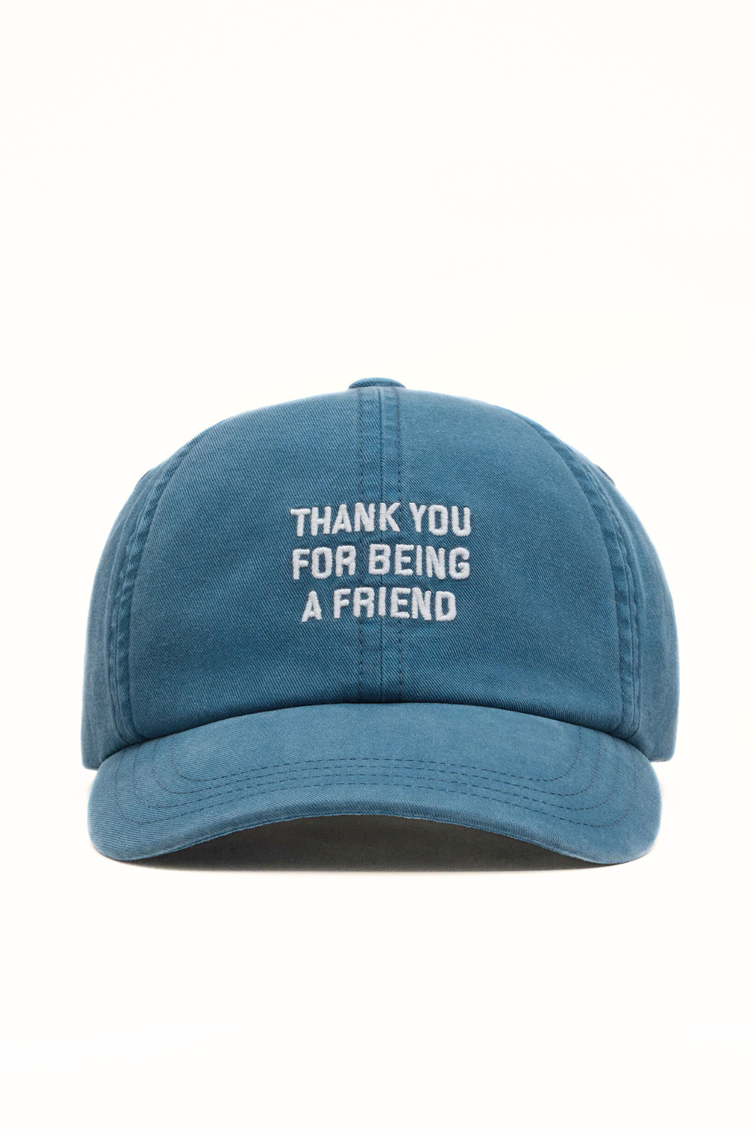 Ami Paris Blue cotton "Thank you for being a friend" cap