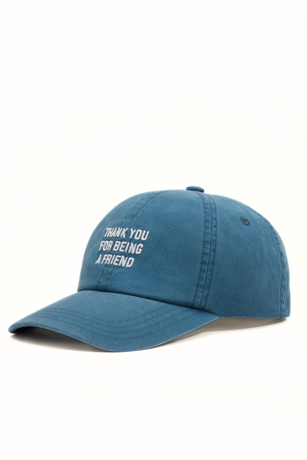 Ami Paris Blue cotton "Thank you for being a friend" cap