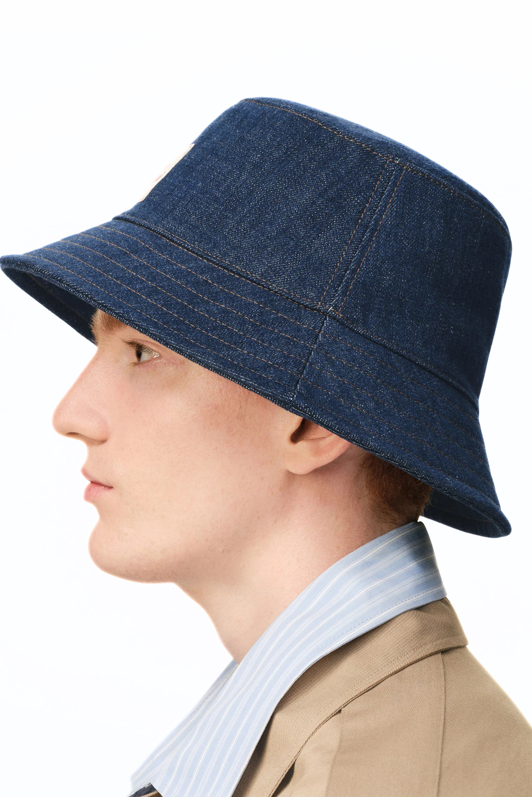 Ami Paris Bob Blue Denim Heritage Cotton Yoke