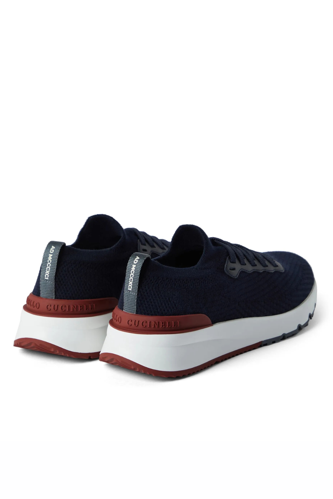 Brunello Cucinelli lace-up mesh sneakers Bleumarin