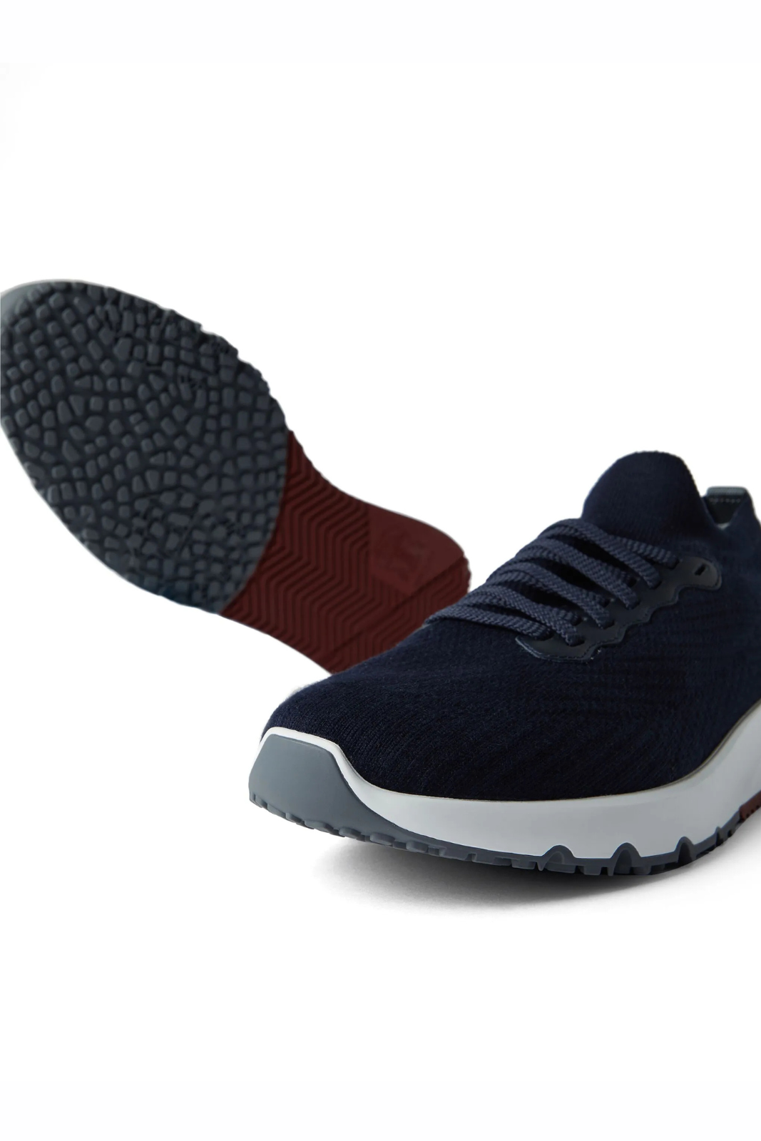 Brunello Cucinelli lace-up mesh sneakers Bleumarin