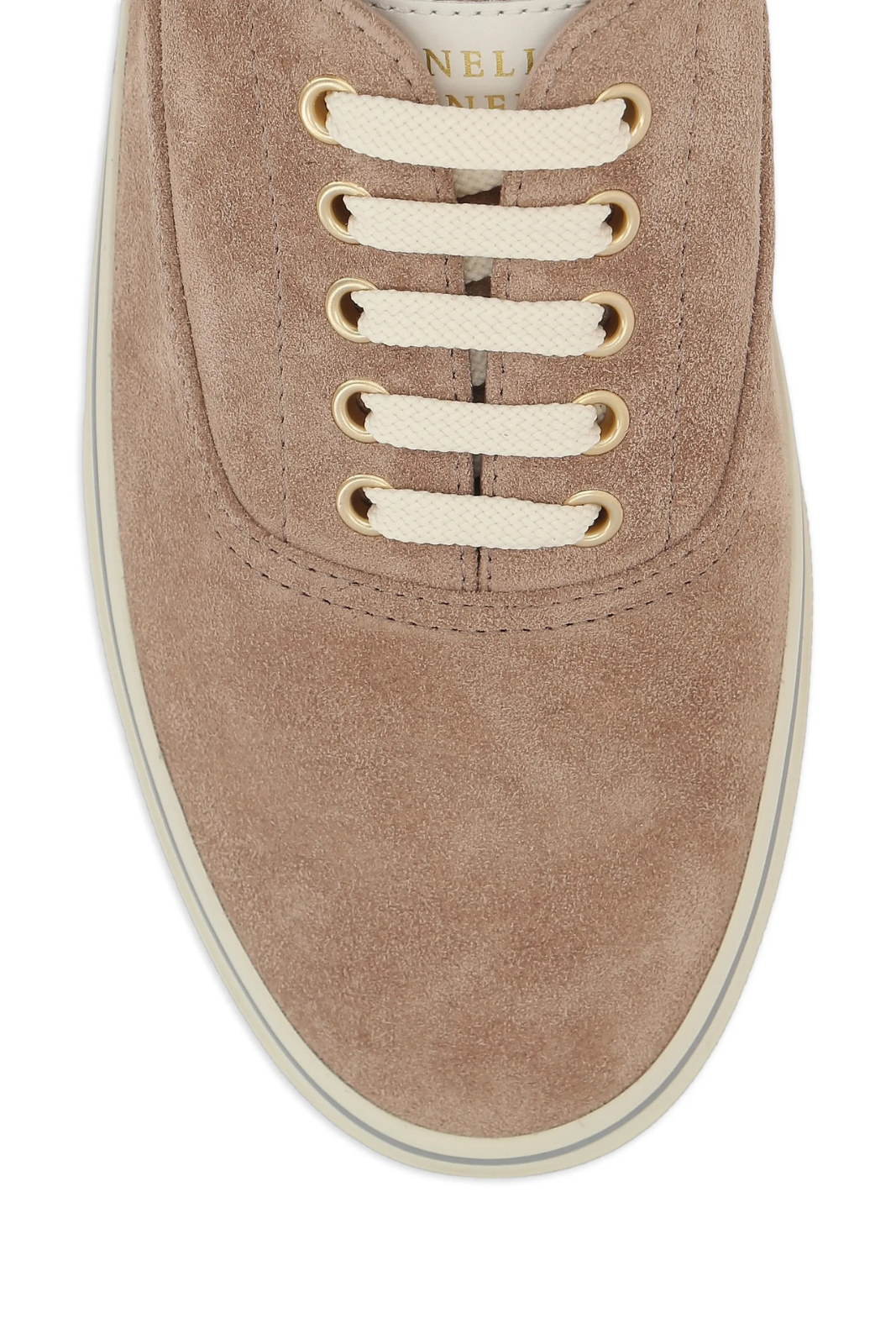 Brunello Cucinelli Lace-Up Men Beige Sneakers