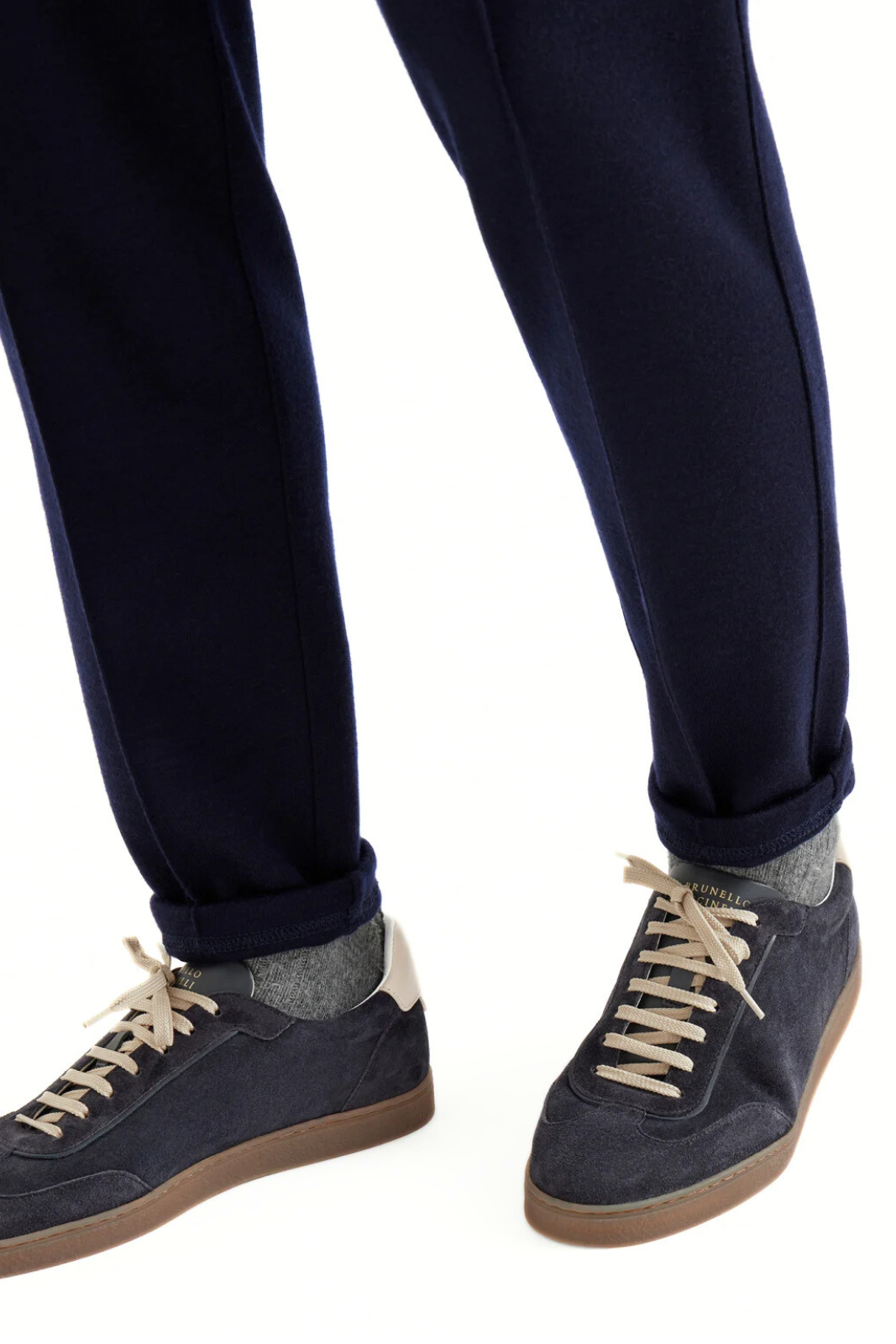 Brunello Cucinelli Washed suede sneakers Blue