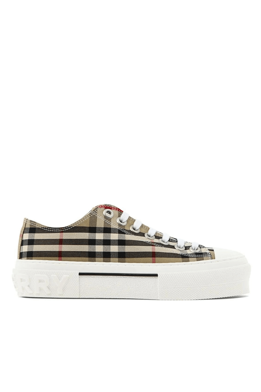 Burberry Checked Lace-Up Plaid Women Sneakers