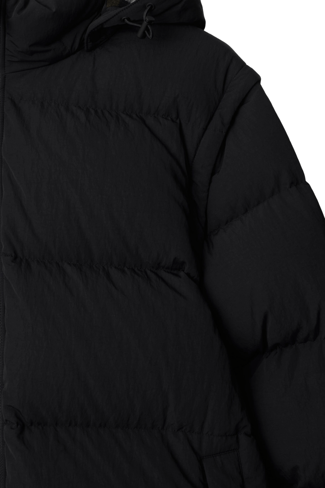 Burberry detachable-sleeve padded Man Black jacket