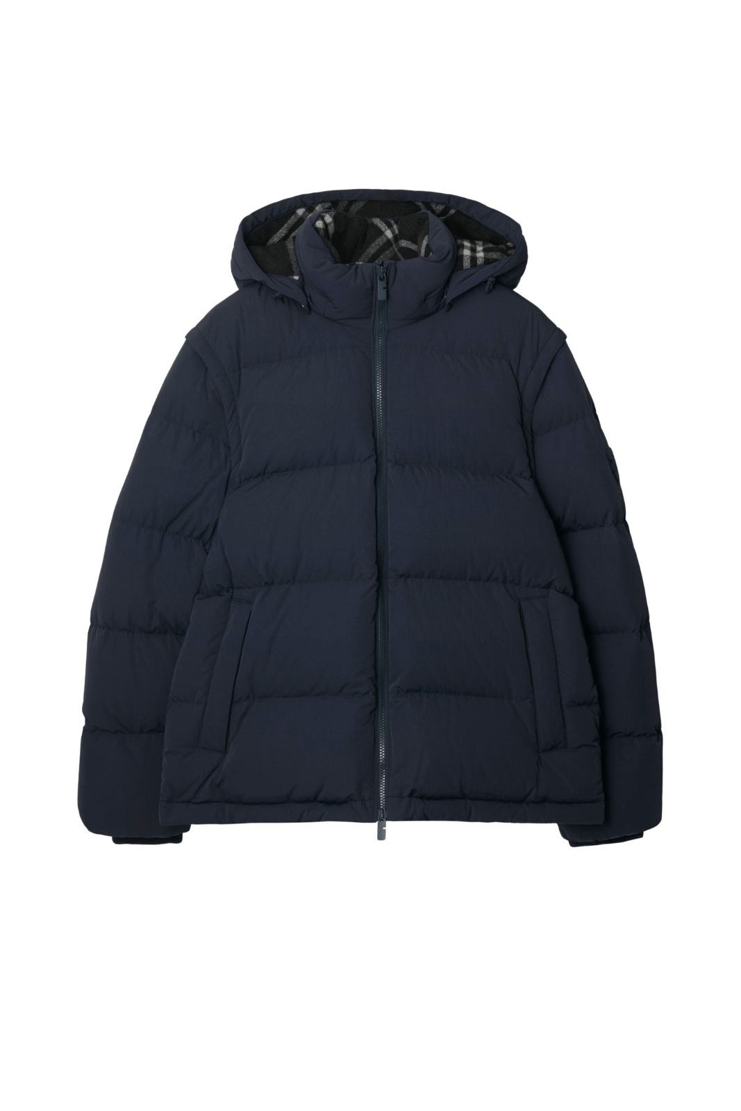 Burberry detachable-sleeve puffer Man dark blue jacket