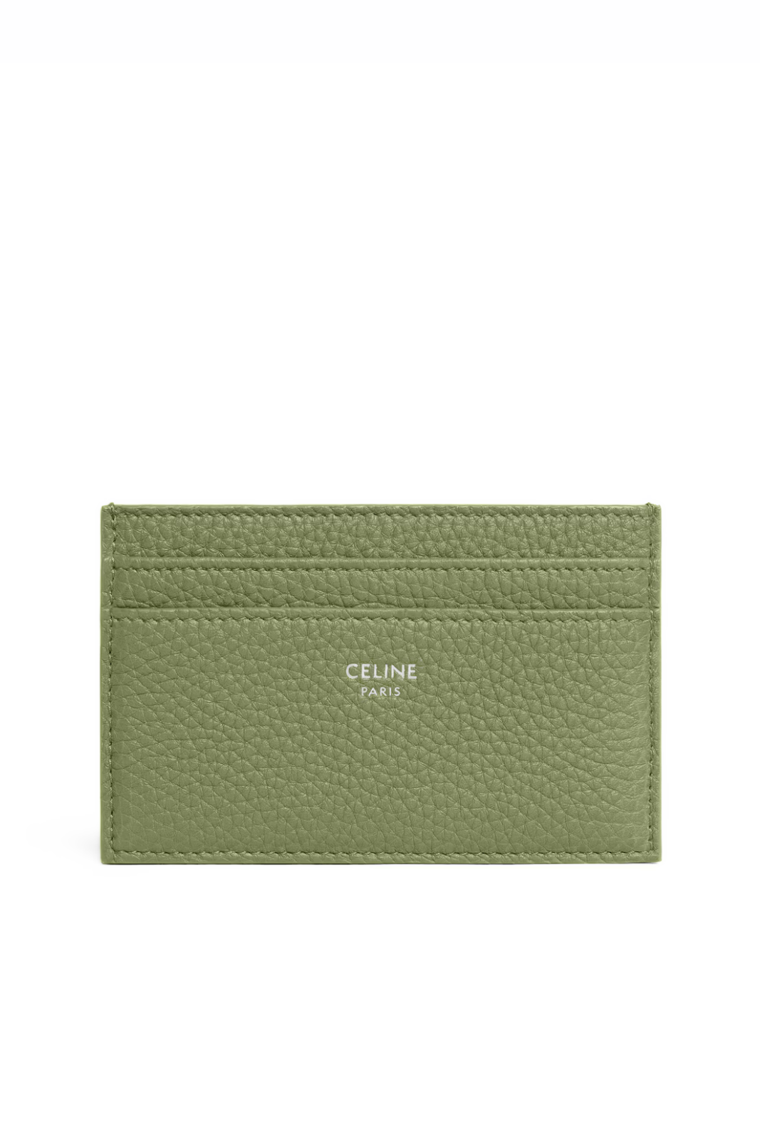 Celine Card Holder in Grained Calfskin Khaki