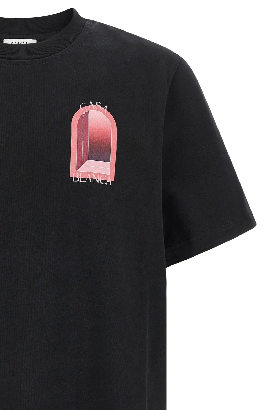 Casablanca Arches Graphic T-Shirt Black Coral Pink