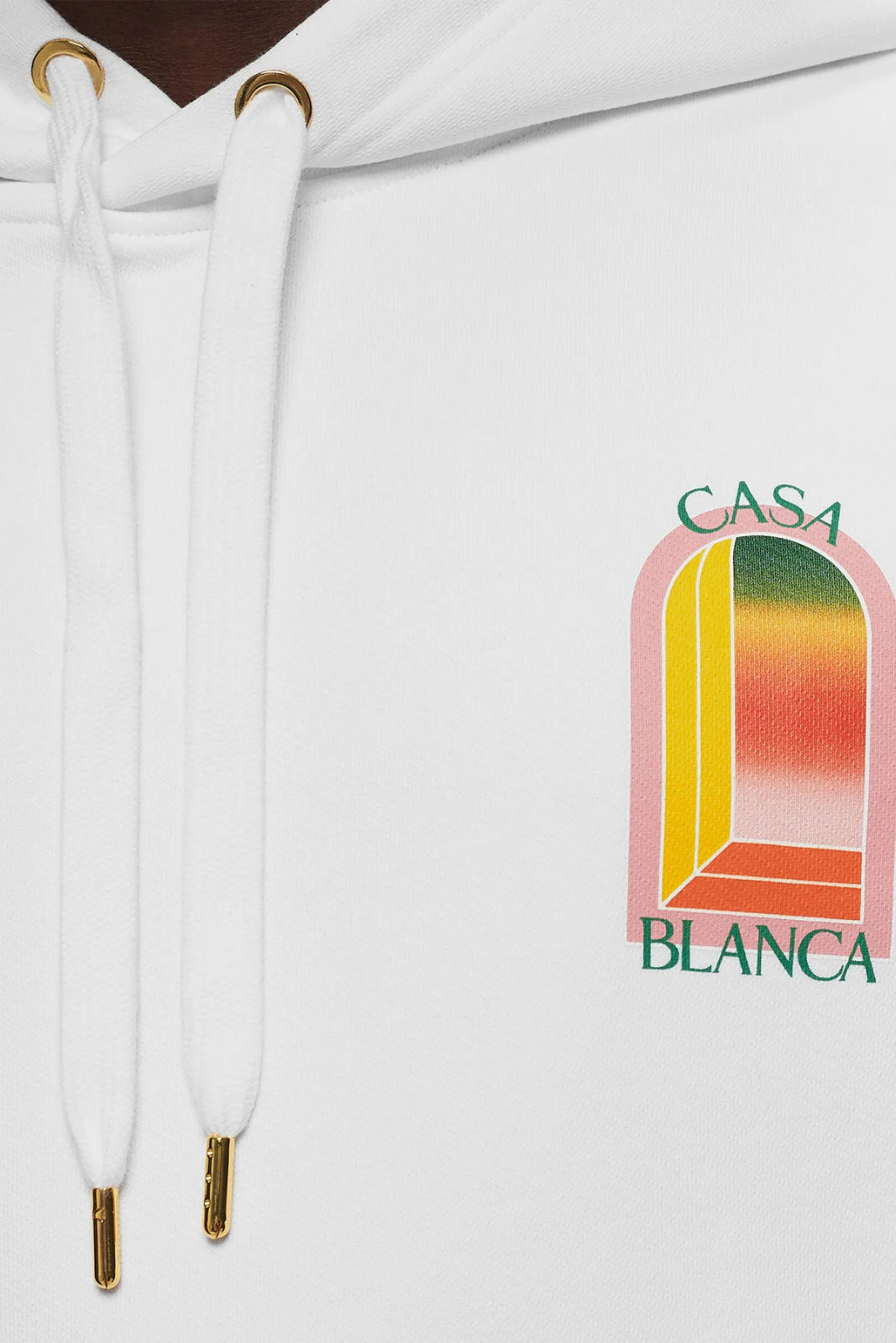Casablanca White Gradient Arch Logo Hoodie