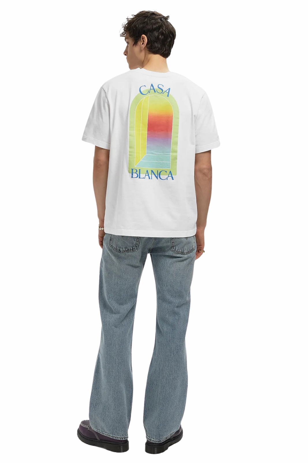 Casablanca White Cotton L'Arche Classic Tee