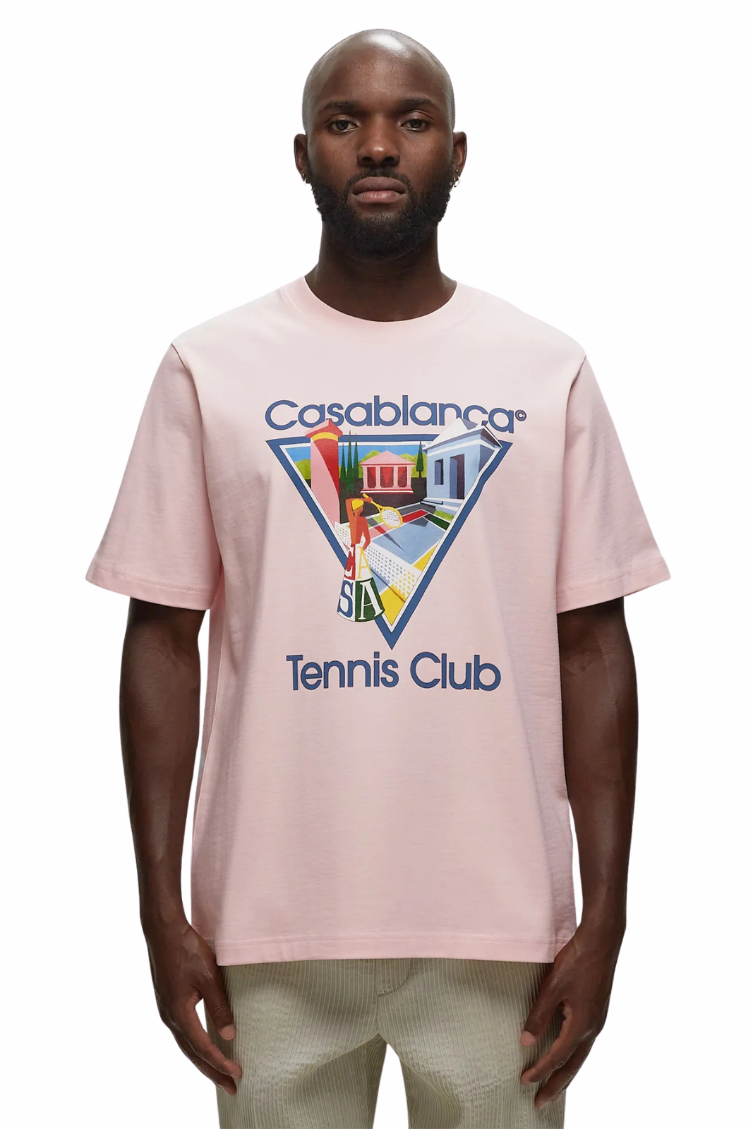 Casablanca la Jouese Printed T-shirt Pink