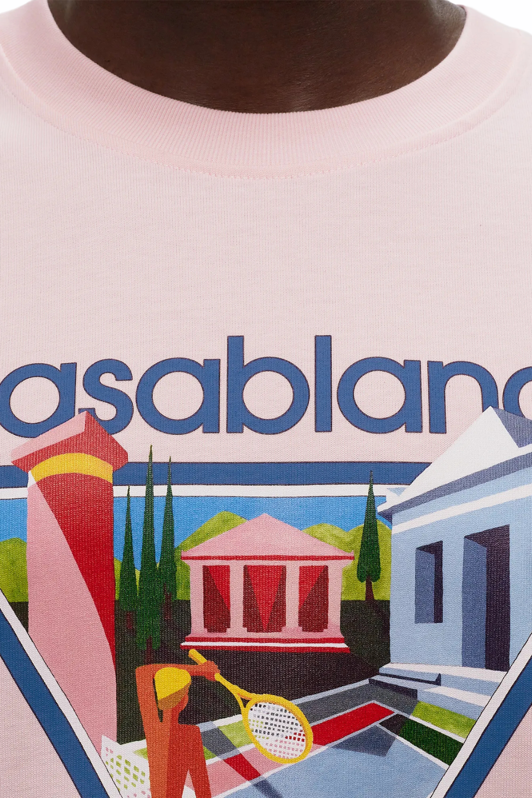 Casablanca la Jouese Printed T-shirt Pink