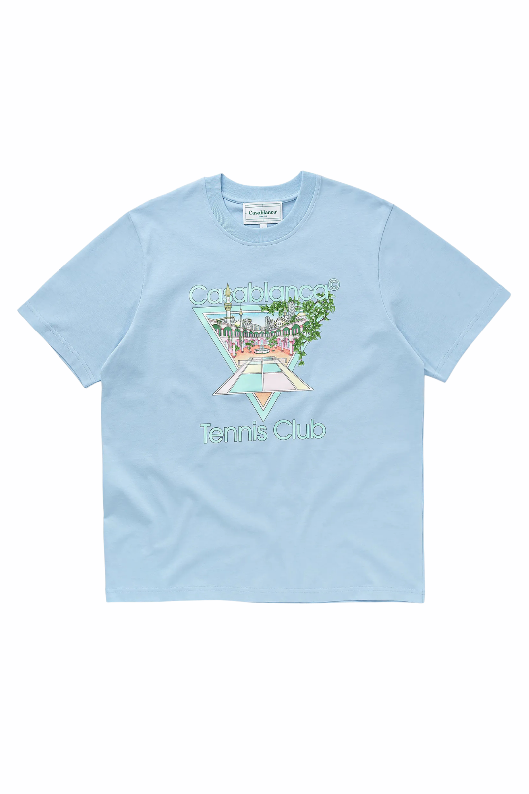 Casablanca Blue Tennis Club organic cotton t-shirt