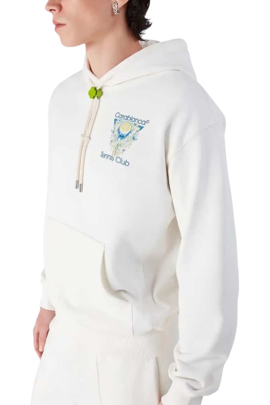 Casablanca White L'Arche de Tennis sweatshirt