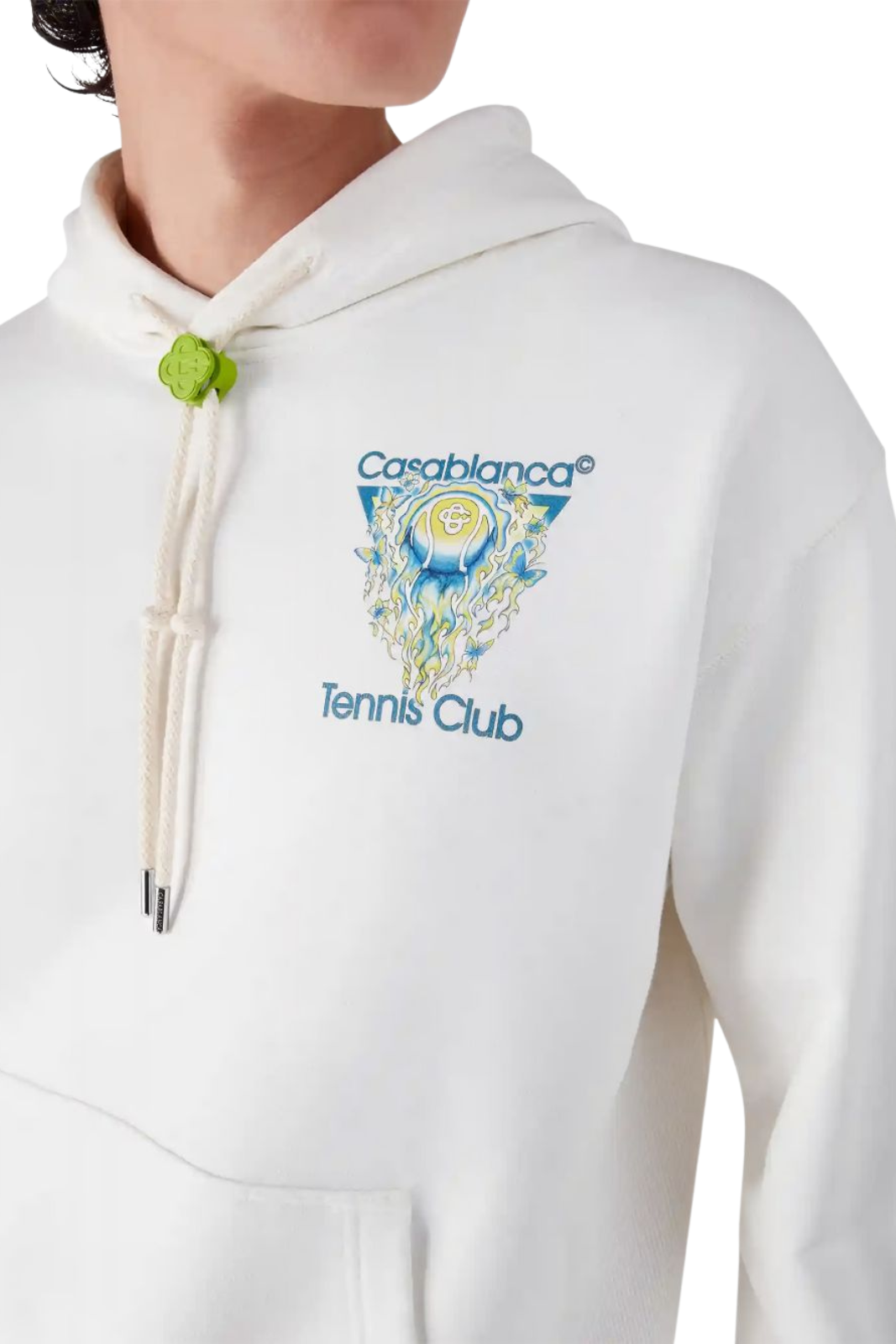Casablanca White L'Arche de Tennis sweatshirt
