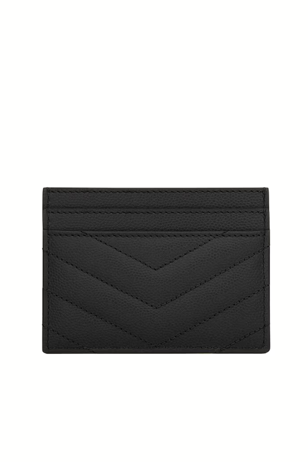 Saint Laurent Cassandre Matelasee card case in grain de poudre leather