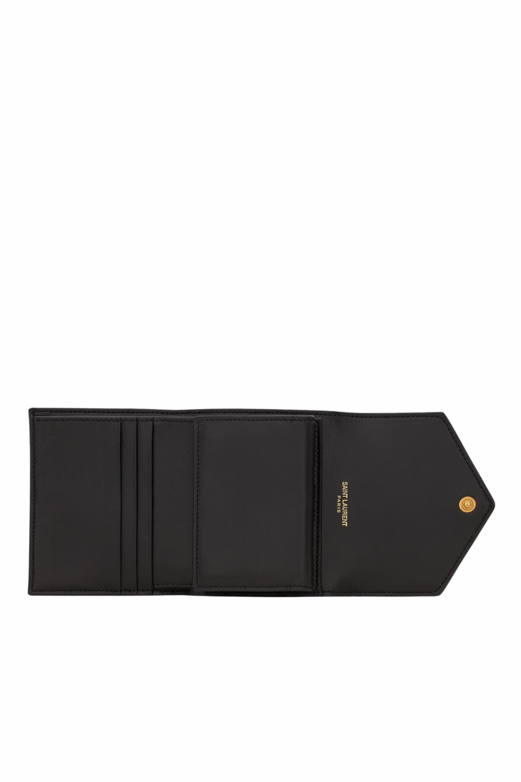 Saint Laurent Cassandre Matelasse Multi-Folded Wallet In Grain De Poudre Leather