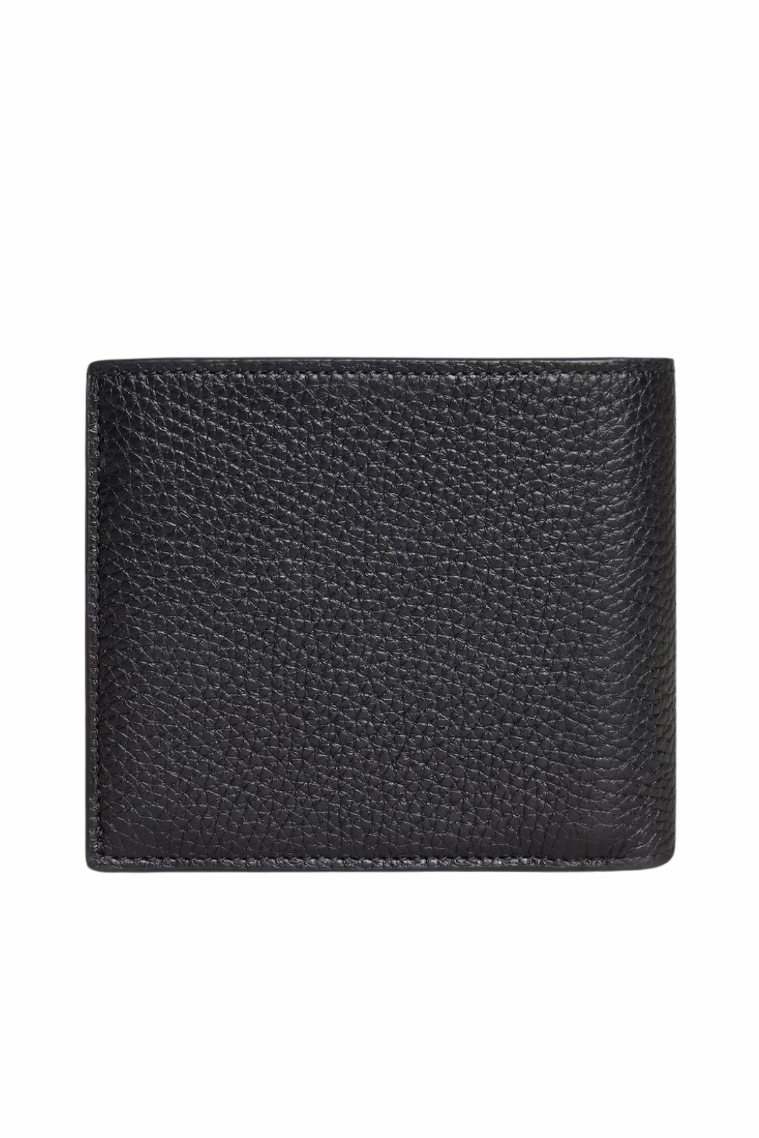Celine Bi-fold Wallet In Grained Calfskin Black