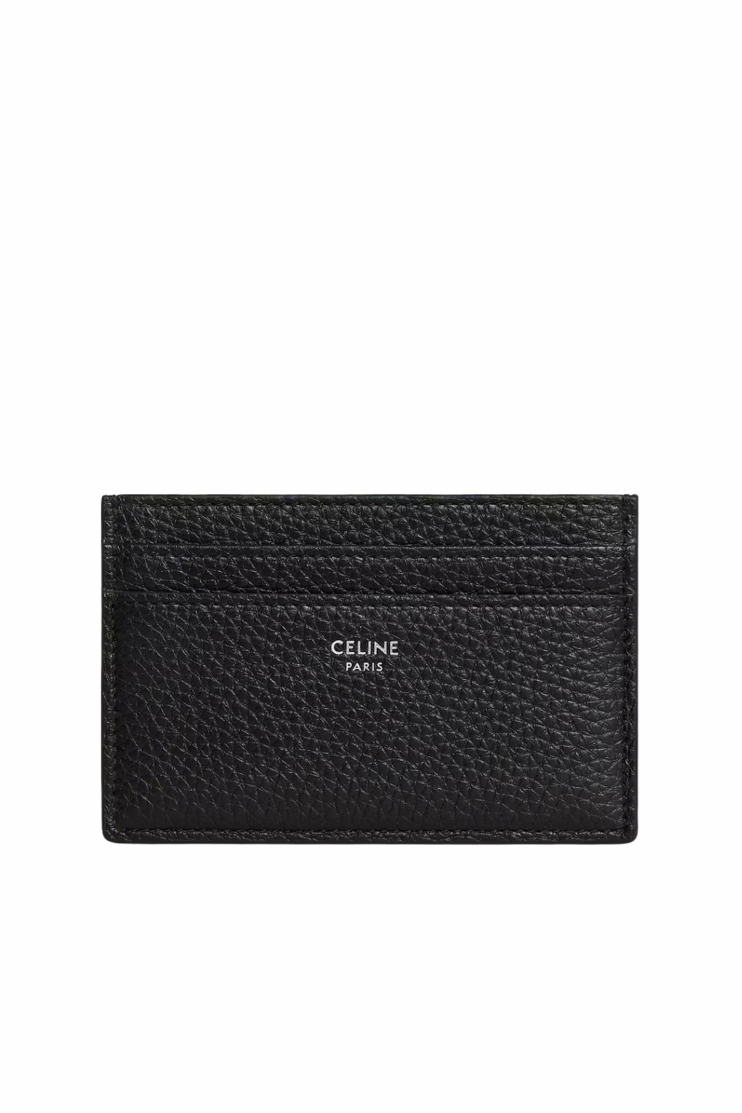 Celine Card Holder in Grained Calfskin Black