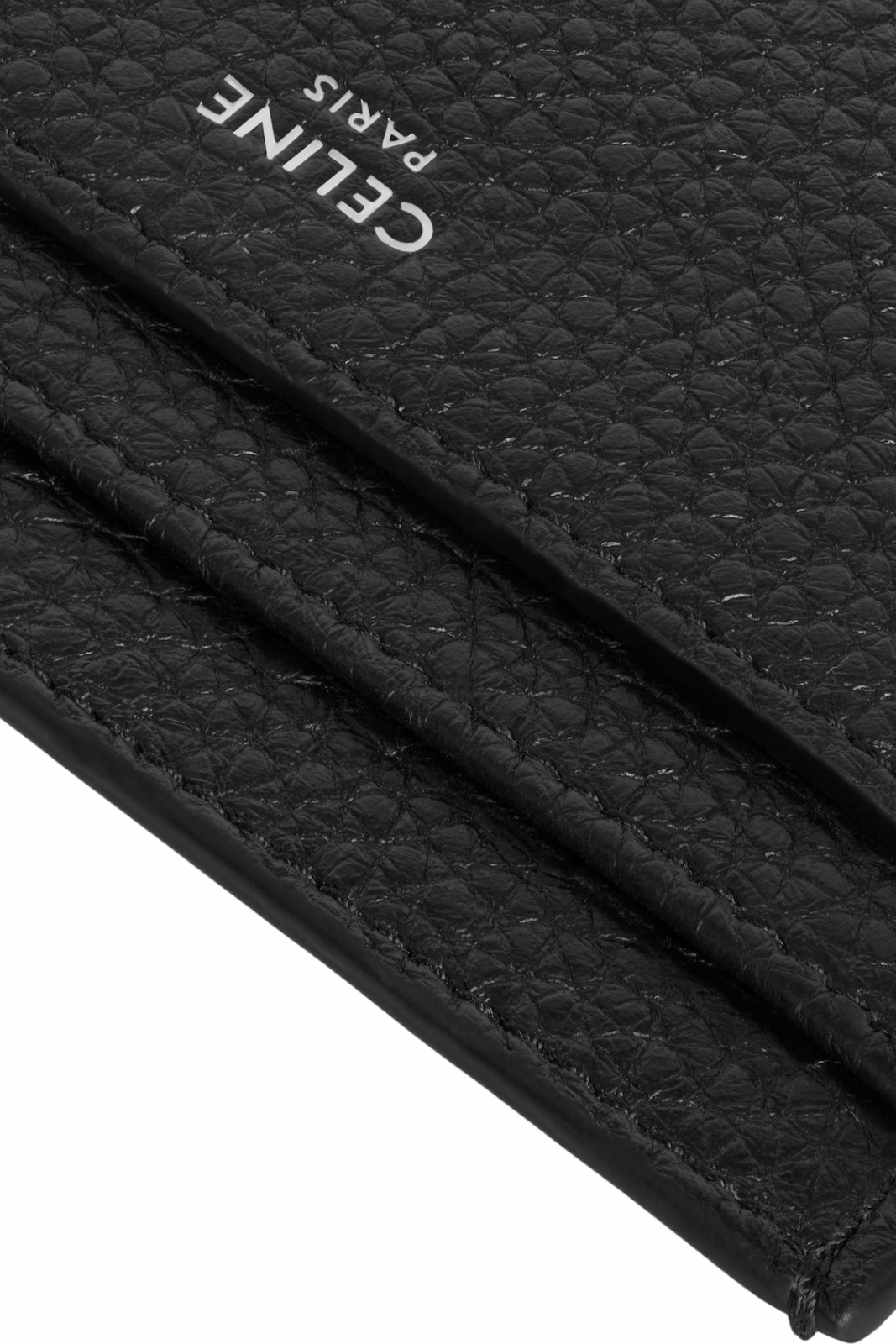 Celine Card Holder in Grained Calfskin Black