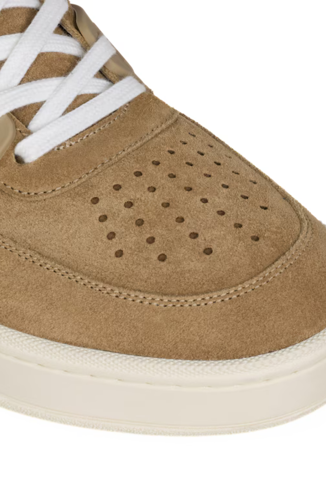 Celine Trainer CT-09 Beige, Lace-up Sneakers in Suede Calfskin