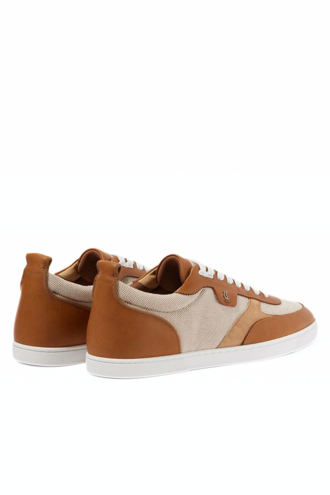 Christian Louboutin Tutti Rui Leather-Trimmed Sneakers Brown Men